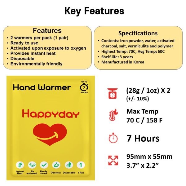 Happyday Hand Warmers 7-hour Longlasting Air Activated Heat Packs (40-pack) - Image 4