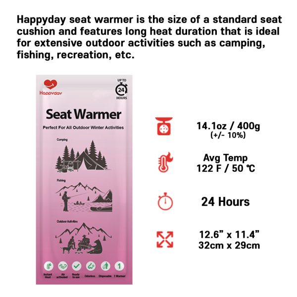 Happyday Seat Warmer 24-hour Longlasting Air Activated Heat Pack (5-pack) - Image 5